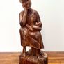 Wooden Figure Mother and Child Image 4