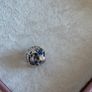 Pandora charm vintage night sky with shimmering midnight blue enamel and clear cubic zirconia very good condition Image 2
