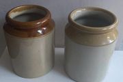 Two Vintage Stoneware storage Jars