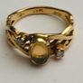 14ct Yellow Gold Opal & Diamond Ring Image 4