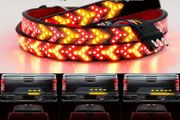 1pc 60-Inch LED Arrow Tailgate Light Bar, Red &amp; Yellow Switchback Sequential Flashing