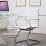 Set of 2 Cantilever  dining chairs PU Leather Visitor Chair with Chrome Frame Image 6