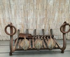 Bespoke hand made solid iron fire insert