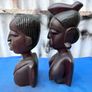 Pair of hand carved African busts Image 7