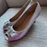 Sorento Silver Peeptoe Shoes - Size 40 Image 4