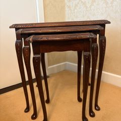Collection of 3 Tables with Queen Anne Style Legs