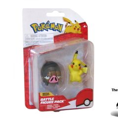 Pokemon Pikachu And Ferkuli Battle Mini Figures Set 5 cm  Battle Figure Pack Brand New Sealed
