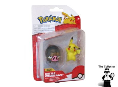 Pokemon Pikachu And Ferkuli Battle Mini Figures Set 5 cm  Battle Figure Pack Brand New Sealed