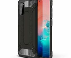 Black Shockproof Armour Case For Samsung Galaxy A41 Hybrid Back Cover
