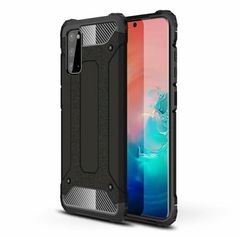 Black Shockproof Armour Case For Samsung Galaxy A41 Hybrid Back Cover