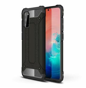 Black Shockproof Armour Case For Samsung Galaxy A41 Hybrid Back Cover