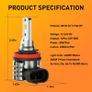 2pcs 4000lm H11 H8 H9 H16(jp) Led Fog Lamp Canbus H16jp 9005 Hb3 9006 Hb4 Led For Bmw Vw Benz Audi A3 8p A4 B8 B6 A6 C6 C7 Bmw E60 E90 Image 6