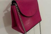 PENNEYS PRIMARK Pink Croc Shoulder Bag With Chain Strap!