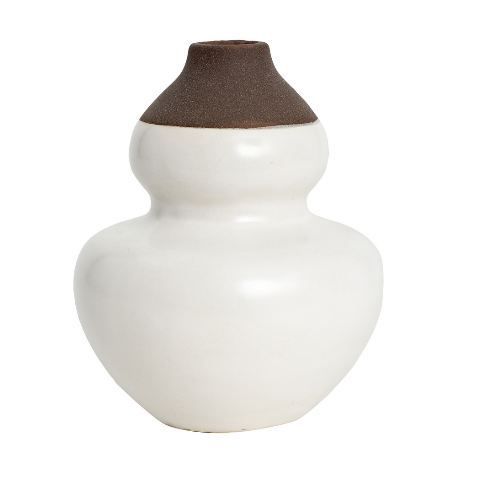 Curved Vase, White