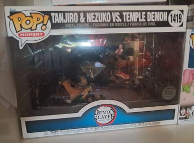 tanjiro and nezuko vs temple demon pop moment