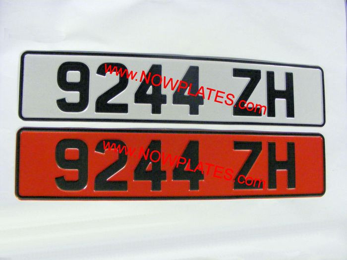 Pair of Vintage Plates 1 Red & 1 White Pressed