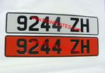 Pair of Vintage Plates 1 Red & 1 White Pressed
