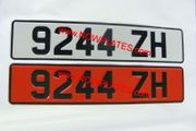 Pair of Vintage Plates 1 Red &amp; 1 White Pressed