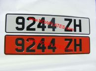 main image for ad Pair of Vintage Plates 1 Red &amp; 1 White Pressed