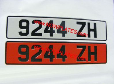 Pair of Vintage Plates 1 Red & 1 White Pressed