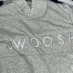 Nike Swoosh Pullover Hoodie Medium Light Grey