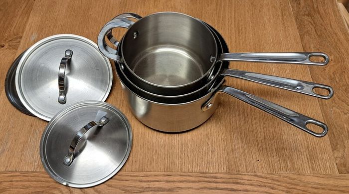 Prochef stainless steel saucepan set