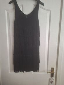 Dress/Black Fringe Design Dress  ..  Price Drop