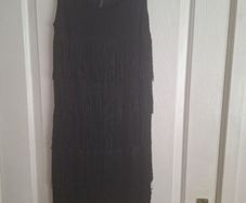 Dress/Black Fringe Design Dress  ..  Price Drop