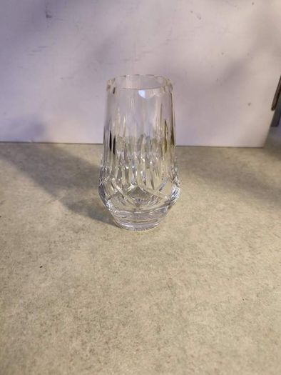 Vintage Small BOHEMIA Glass Vase, Cut Glass Vase, 1950s