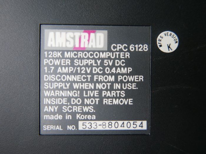Amstrad CPC6128 128k Colour Personal Computer Vintage Retro Classic Untested