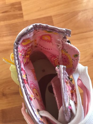 Pink Canvas High Top Trainers From Replay