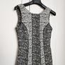 H&M Black White Textured Sleeveless A-Line Mini Skater Dress 8UK/36EU Image 2