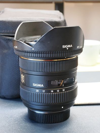 Sigma 10-20mm F4-5.6 EX DC HSM Nikon DX + Hoya Pro1 Filter + Case + Hood + Manual