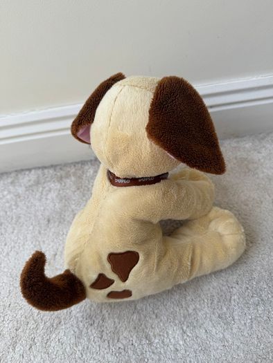 Lego Duplo Dog Plush 2009 Beige & Brown approx. 24 cm. Used Please see photos