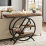 Console Table Round  with Geometric Design Image 2