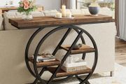 Console Table Round  with Geometric Design