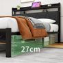 4ft6 Double Size Bed Frame with LED Lights Image 4