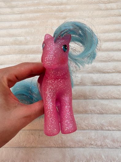 My Little Pony Star Dancer Sparkle Vintage 1987 Hasbro G1 MLP Pink Glitter approx. 12 cm. Used Please see photos