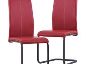 Cantilever Dining Chairs 2 pcs Cappuccino Faux Leather