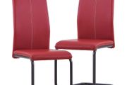 Cantilever Dining Chairs 2 pcs Cappuccino Faux Leather