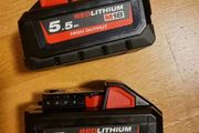 Milwaukee High Output 5.0Ah Batteries x2