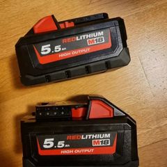 Milwaukee High Output 5.0Ah Batteries x2