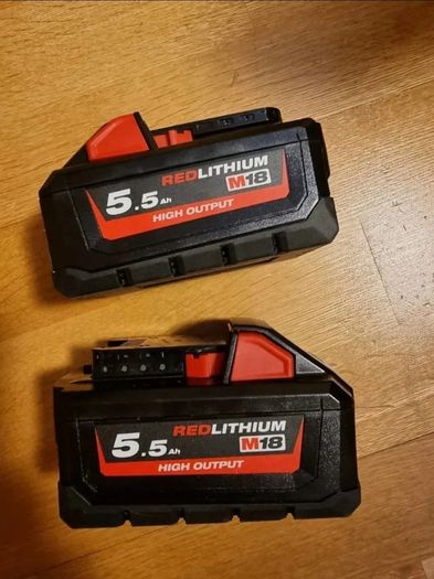 Milwaukee High Output 5.0Ah Batteries x2
