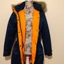 Navy Blue Parka Jacket Image 3