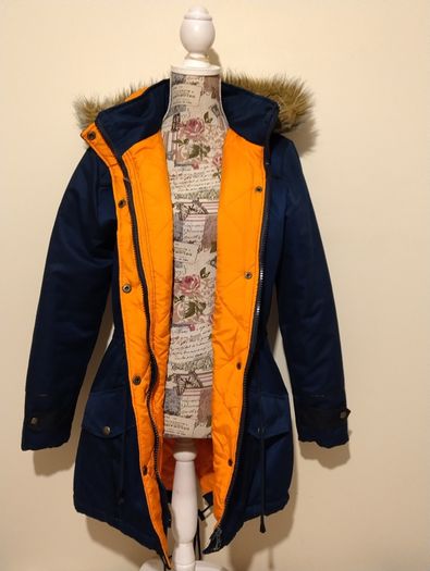 Navy Blue Parka Jacket