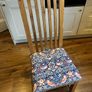 Solid oak dining table & 6 reupholstered dining chairs Image 5