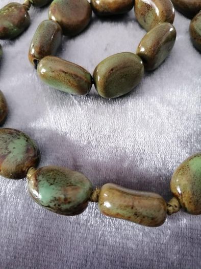 Vintage Chunky Stone Necklace & Bracelet Set
