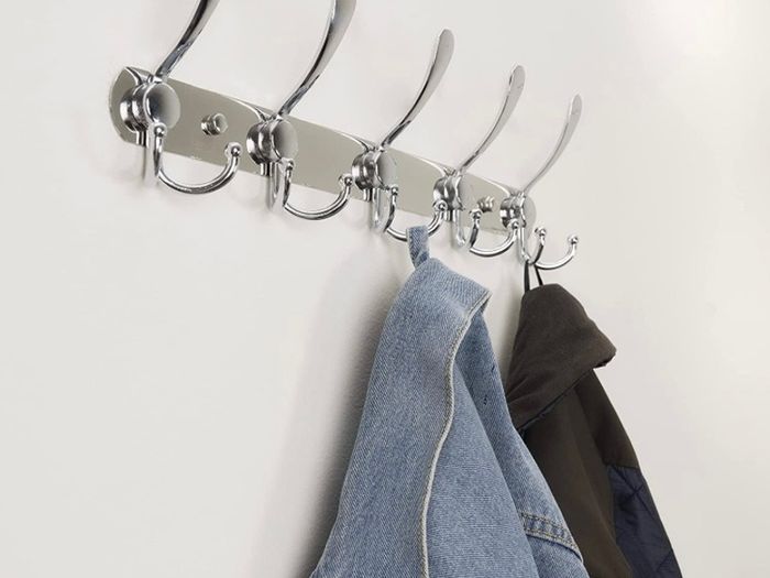 Coat Hooks for Wall - Stainless Steel Coat Racks (2 Pack) - Heavy Duty Coat Hooks Wall Mounted - Premium Design Rust Free Coat Hanger Wall for Robe and Clothes (FREE POSTAGE)