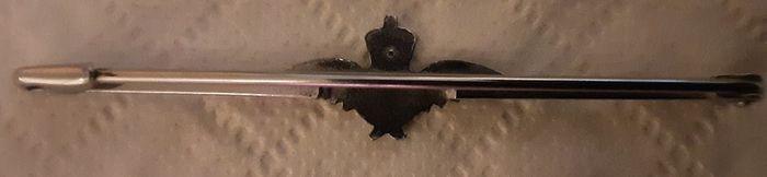 white metal sweet heart brooch,  militaria