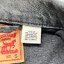 Levis Mens Trucker Denim Jacket Black Washed Type III Size S Image 8